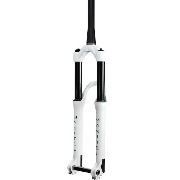Manitou Circus Expert 100 mm Federgabel 26" | 20 mm TA | Tapered | Dirt Jump weiß