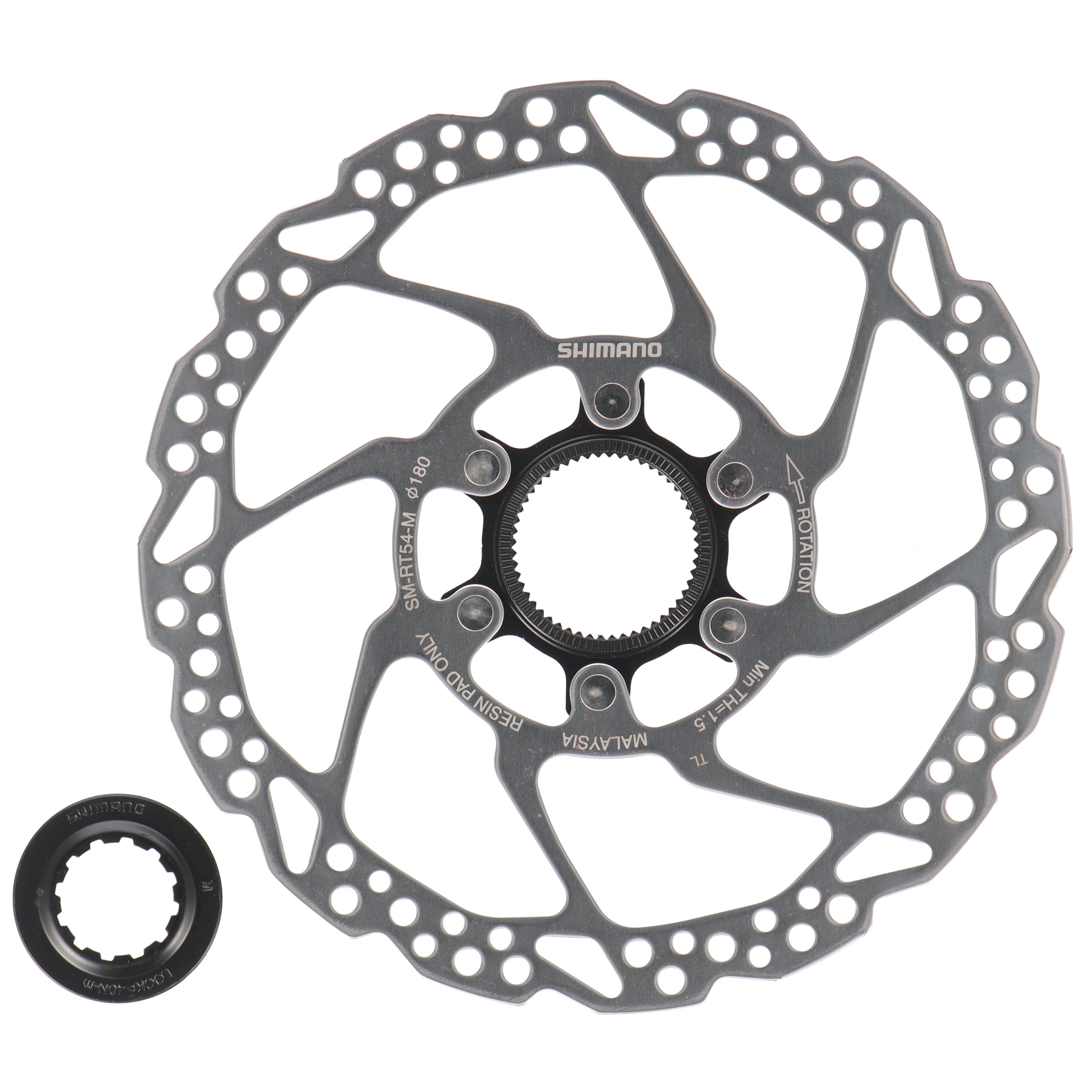 Shimano Deore SM-RT54 Bremsscheibe | 180 mm | Centerlock | Lockring innenverzahnt