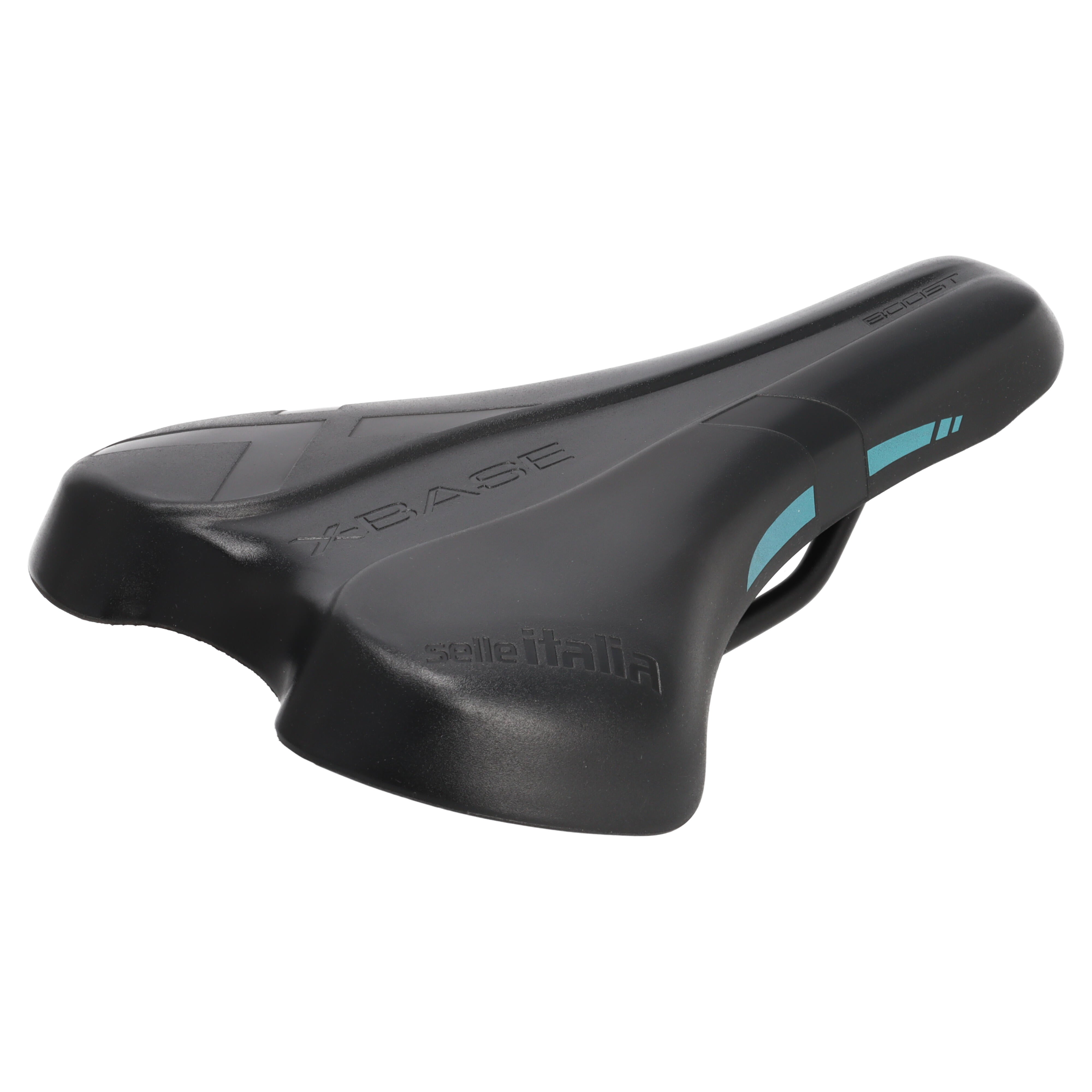 Selle Italia X-Base Boost Sattel | 150 x 245 mm | Stahlstreben | Mattschwarz Türkis | Rennrad / Gravel / MTB
