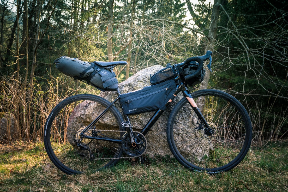 ACEPAC Zip Frame Bag M MKII Rahmentasche | 3,5 L | 40 x 6 x 14 cm | Schwarz