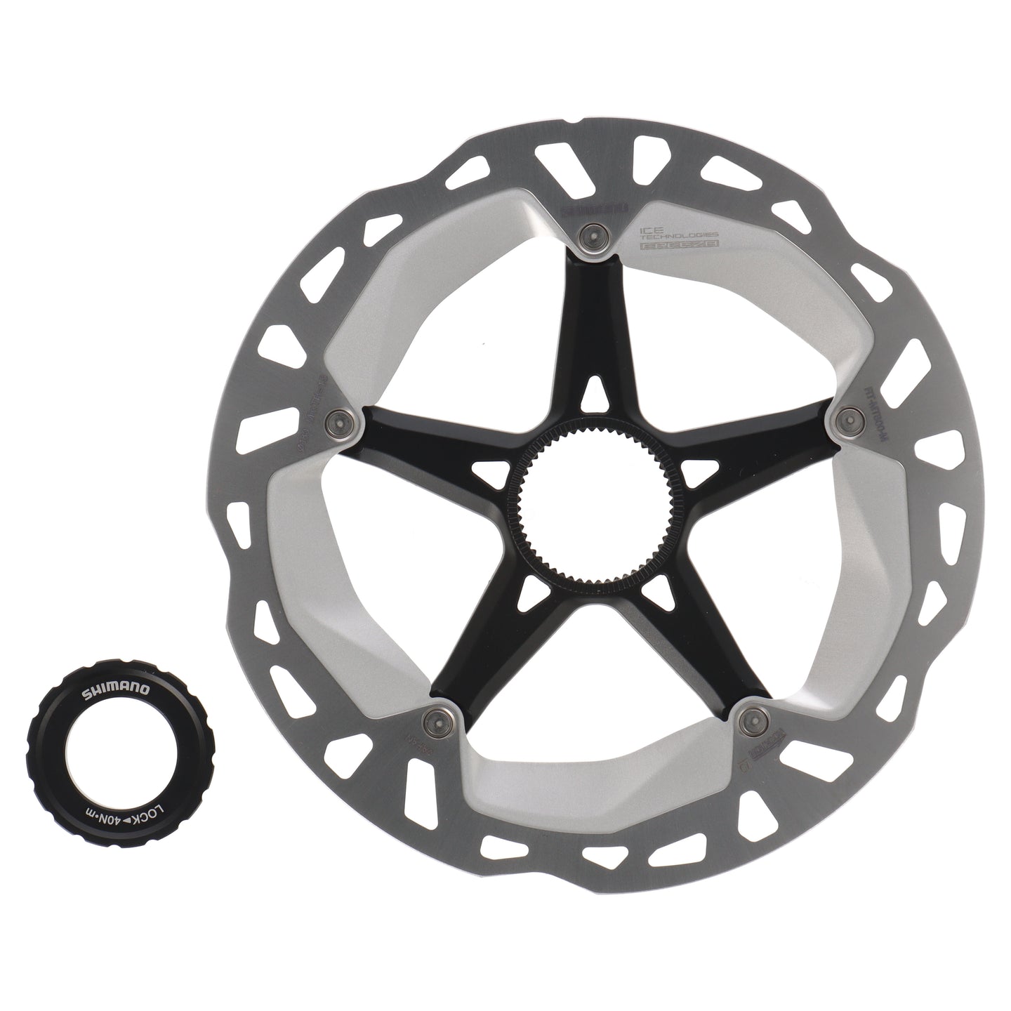 Shimano Deore XT RT-MT800 Bremsscheibe 180 mm | Center Lock | Ice Technologies Freeza | inkl. Lockring