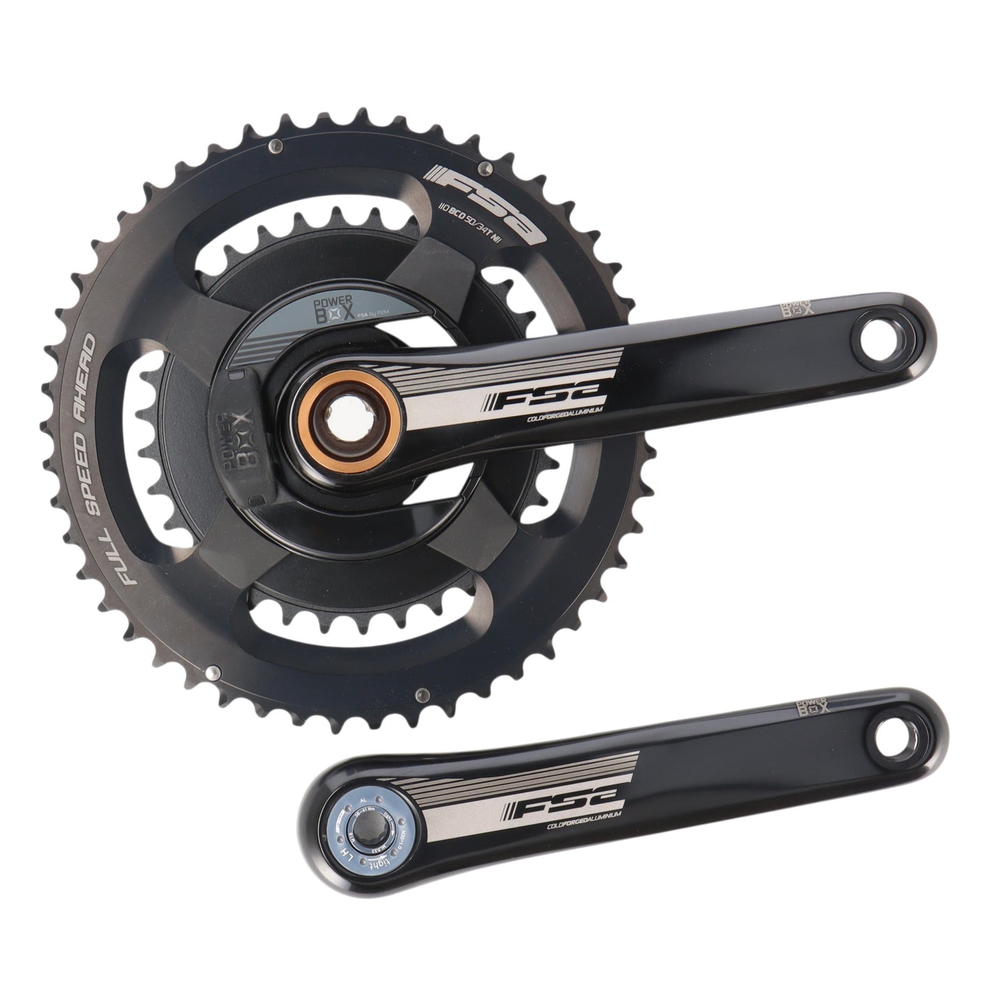 FSA PowerBox Powermeter Kurbel 170 mm | 50/34 Zähne | BB386EVO | 110 BCD | 11-fach