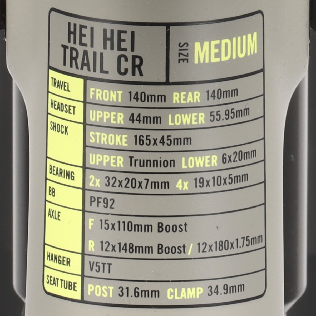 Kona Hei Hei Trail CR | Carbon Rahmenset Trail mit Dämpfer | 27,5" Boost | Größe M - RAAAD.de