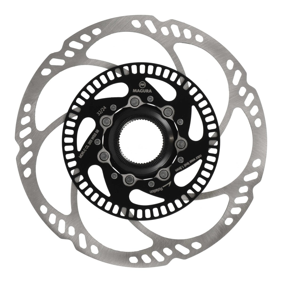 Magura MDR - C WSS 58 Bremsscheibe 203 mm | Center Lock | inkl. Lockring (extern) | Bosch ABS Gen2 kompatibel | E - Bike / E - MTB - RAAAD.de