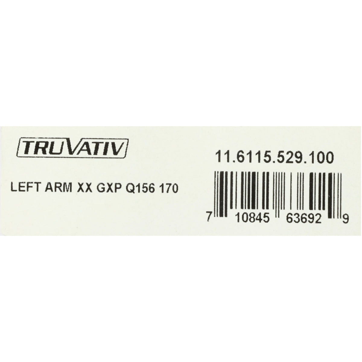 Truvativ XX Kurbelarm links GXP 170 mm Q - Faktor 156 mm Carbon schwarz rot - RAAAD.de